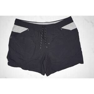 Columbia Men’s Swim Trunks Size L | Black Gray Drawstring Nylon Mesh Lined Board